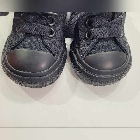 CONVERSE ALL STAR STREET OX LOW MONO BLACK SHOE BABY TODDLER SIZE 4 - Picture 8 of 13